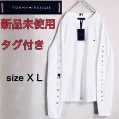 未使用タグ付き◎トミーヒルフィガー腕グラフィックロゴ ロングスリーブTシャツＸＬのサムネイル