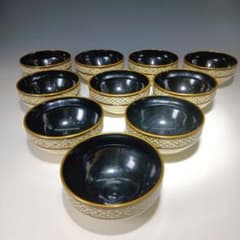 茶道具　京都(清水焼)定靖造　数茶碗10客　合わせ箱 値下げ茶道具 京都(清水焼)定靖造 数茶碗10客 合わせ箱 - メルカリ