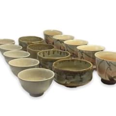 【中古/茶道具】遠州七窯☆朝日焼＆赤膚焼　と　日本六古窯☆赤津焼　３つの窯セットのサムネイル