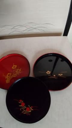 盆 丸盆 3枚セット 伝統工芸品