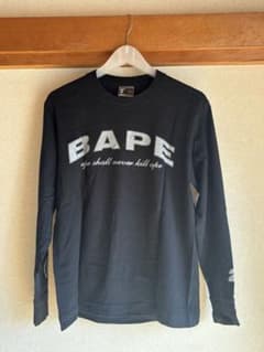 A BATHING APE BAPE 長袖カットソー ブラックのサムネイル