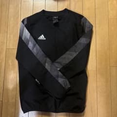 adidas ブラック 長袖 ピステ・ウィンドブレーカー　サッカー子供用140のサムネイル