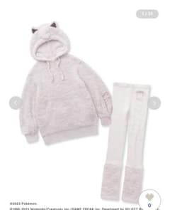 【ポケモンスリープ】ジェラピケ プリンフーディ&レッグウォーマーレギンスセット