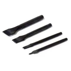 レザー クラフト 菱目打ち 4本 工具 道具 ハンドメイド 黒 色 (4mm)のサムネイル