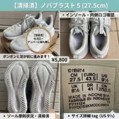 【清掃済】アシックス ノバブラスト5（NOVABLAST 5）27.5cmメンズ