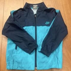 NIKE ウィンドブレーカー ジャケット　110 水色　ヴィンテージ　雨具 防寒のサムネイル