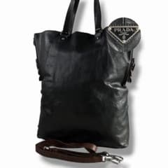 専用 PRADA プラダ 2WAY バッグ レザー ロゴ archive メンズ 良品 PRADA プラダ 2WAY バッグ レザー ロゴ archive メンズ - メルカリ