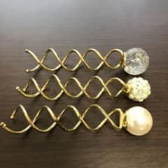 ヘアアクセサリー スクリューピン 3本のサムネイル