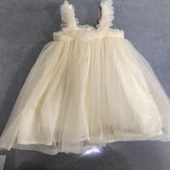 フリル付きクリーム色チュールドレスのサムネイル