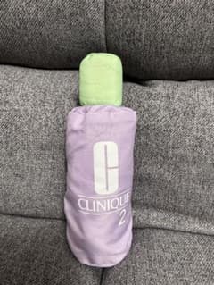 美品CLINIQUE エコバッグ 収納ポーチ付き パープルのサムネイル