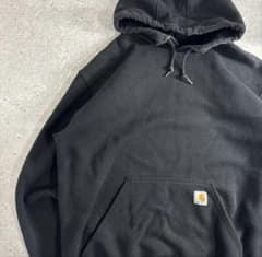 【人気】carhartt 00s パーカー フーディー プルオーバー ブラックのサムネイル