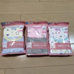 女の子 8分袖袋編みあったかインナー 6枚セット 120サイズのサムネイル