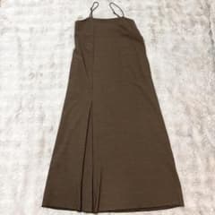 新品crewre ボックスタックキャミワンピース brownブラウン茶 サイズ2 crewre】ボックスタックキャミワンピース dark brown サイズ2 - メルカリ