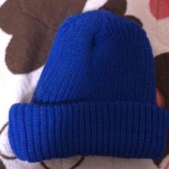ニット帽 青のサムネイル