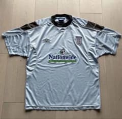 希少 Umbro 90s 青タグ イングランド代表 トレーニングシャツ ベッカム