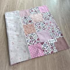 ハンドメイド パッチワークのフリーカバー＊フリーマット (ピンク