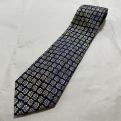 シャルベ charvet ネイビー×ゴールド シルク ネクタイ フランス製 美品