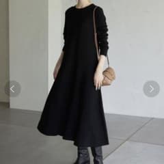 綺麗 SLOBE IENA スローブイエナ ウォッシャブルフレアワンピース 黒