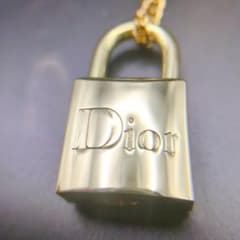 美品 Dior 希少 ホワイトゴールド 南京錠ネックレス 044 - メルカリ