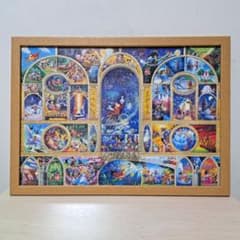 美品】ディズニー ジグソーパズル 1000ピース完成品 木製フレーム