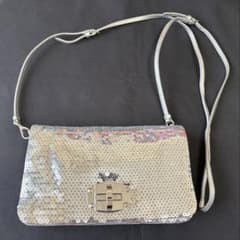 美品】 miu miu スパンコール2wayショルダーバッグ クラッチバッグ 