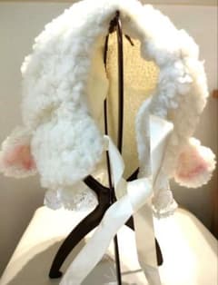 ひつじ帽子　帽子 レース コスプレ クリスマス　キッズ　寒さ対策　コスチューム - 3
