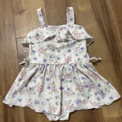 プティマイン　花柄ワンピース水着 petit main 110 100のサムネイル