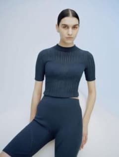 UNIQLO×mame 3Dメッシュセーター ネイビーのサムネイル