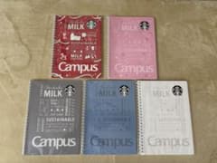 【新品】Starbucks Campus ノート 5冊セットのサムネイル