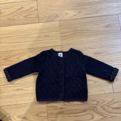 PETIT BATEAU キルティングジャケット ネイビー 12m/74cmのサムネイル