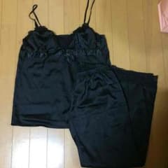 Radyサテンルームウェアセット★ブラックのサムネイル
