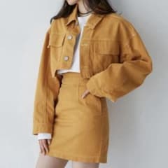 【MURUA】セットアップ ジャケット×スカート マスタードのサムネイル