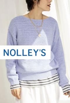 【NOLLEY'S】25SS テープヤーンボートネックプルオーバーニット
