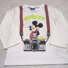 Disney Mickey Key Mouse　Long-sleeved T-shirt, camera design, size 90