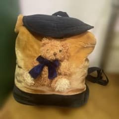 テディベア付き ふわふわ　リュックサックのサムネイル