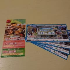 城島高原パーク無料入園券(大人4枚セット)グルメお得クーポン付のサムネイル