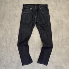 00's デニムパンツ　立体裁断　リジッド　ギミック　金具チェーン　アメカジ