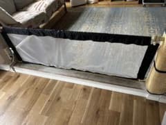 ペット・ベビー用 メッシュセーフティゲート（170×56cm）ブラックのサムネイル