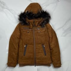 00s 平成 ファー ダウンジャケット y2k ジップ お兄系 ギャル グランジ