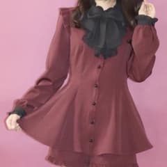 Secret honey リボンタイラッフル長袖セットアップのサムネイル