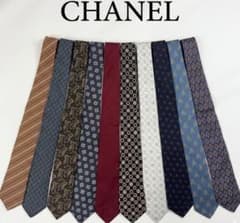 NM42 シャネル 10本セットまとめ売り ココマーク シルク ネクタイ メンズ NM42 シャネル 10本セットまとめ売り ココマーク シルク ネクタイ