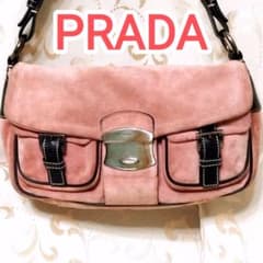 PRADA スエード ハンドバッグ ピンク Y2K 希少 Vintage - メルカリ