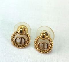 Christian Dior ピアス CD ヴィンテージ ロゴ サークル - メルカリ