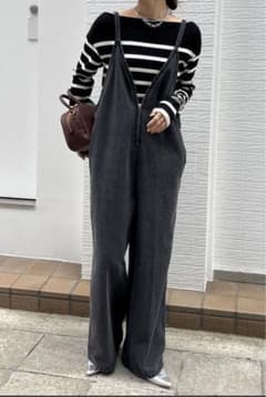 DouDou 細紐デニムフロントジップサロペット オーバーオール - メルカリ