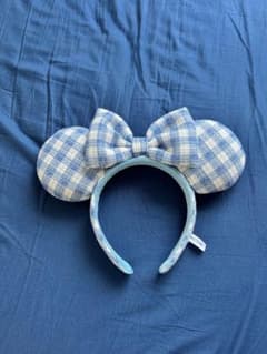 Disney ミニーマウス カチューシャ ブルー ギンガムチェックのサムネイル