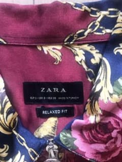 ZARAの柄シャツ　フロントジップのサムネイル