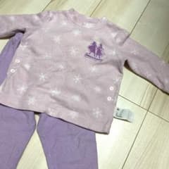 ユニクロ フリース パジャマ アナ雪 90cmのサムネイル