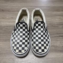 VANS スリッポン チェッカーボード 25.5cm 黒 白のサムネイル