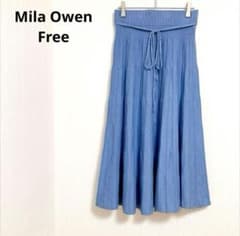 【美品】Mila Owen ブルー フレアスカート FreeSizeのサムネイル