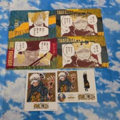 ONE PIECE ロー サンジ ゾロ 効果音ポストカード　ステッカーブロマイドのサムネイル
